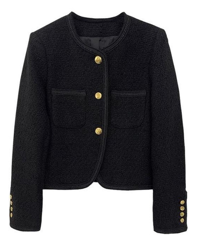 Cardigã Curto De Tweed Estilo Yujie Para Mulher, Primavera D