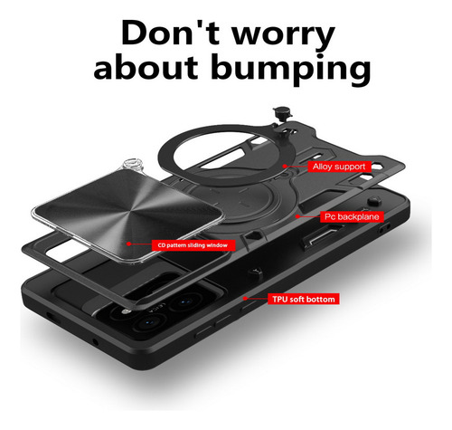 Pm Funda Con Soporte Magnético Para Xiaomi 14t Pro 5g