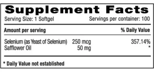 Selenium Selenio X100 Sg 250 Mcg Natural Systems