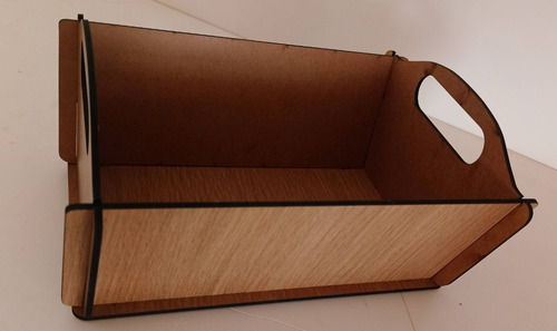 Imagem 3 de 5 de Kit 10 Bandejas Tipo Cesta 22x14,5x10 Mdf - Atacado