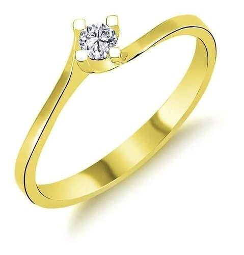 Anel Ouro 18k Noivado Solitario Debutante 15 Anos Com Diamante Feminino Ouro Branco Ouro Amarelo Ouro Rosa 750 Casamento