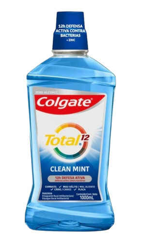 Colgate Total 12 Enjuague Bucal Antibacterial Clean Mint