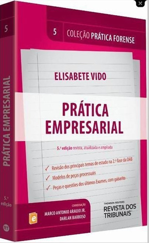 Pratica Empresarial - 5ªed (2014), De Elisabete Vido. Editora Revista Dos Tribunais, Capa Mole, Edição 5 Em Português, 2014
