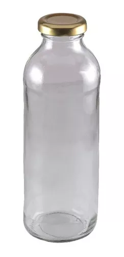 Botella Vidrio Jugo Tomate Lechera 500 Ml Tapa Rosca X20