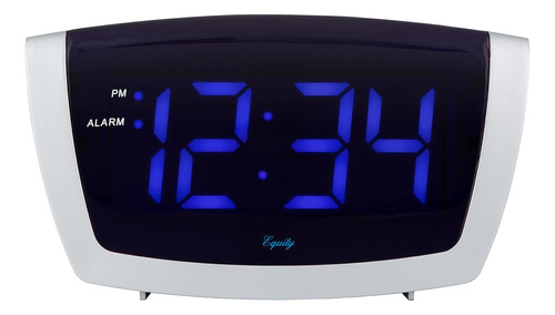 Equity By La Crosse Reloj Despertador Led Azul Con Puerto De