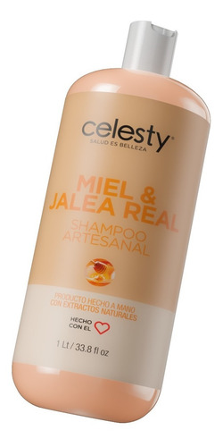 Shampoo Artesanal De Miel Orgánica Jalea Real 1lt Celesty