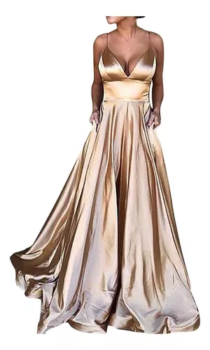 Hermoso vestido de xv años en color dorado y vino con hueso