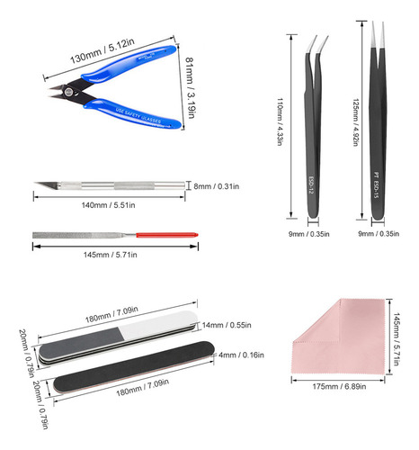 Kit De Herramientas Para Maquetas, Alicates, Pinzas, Cuchill