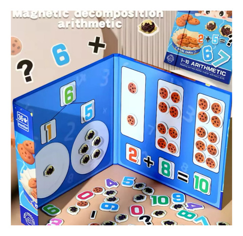 Libro Magnético Enseñanza Matemática Didáctico Galletas