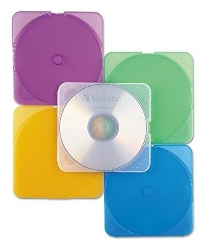 Verbatim Cd Dvd Color Trimpak Cases 10pk Assorted Home A