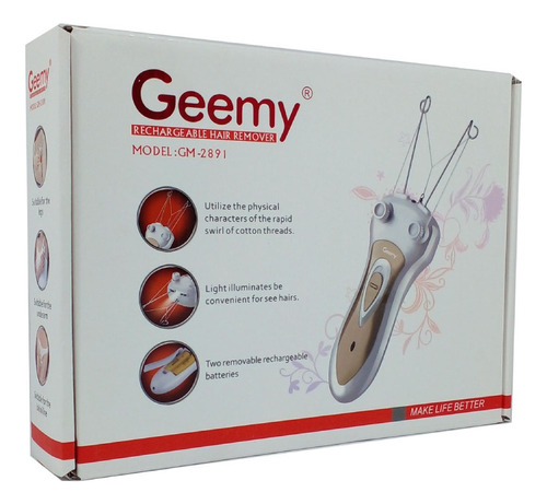 Depiladora Geemy Recargable Hair Remover Gm-2891