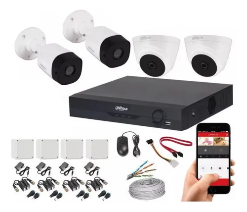 Kit Camaras De Seguridad Dahua 5 Mpx-dvr 8ch+4 Cam 