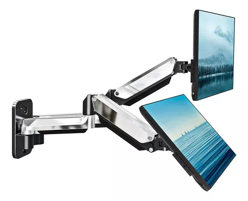 MOUNTUP Soporte de escritorio para un solo monitor, soporte de brazo para  monitor único totalmente ajustable, soporte de pantalla de computadora para