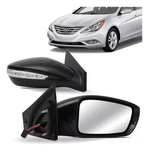 Par Retrovisor Hyundai Sonata 2011 2012 2013 Retrátil Novo