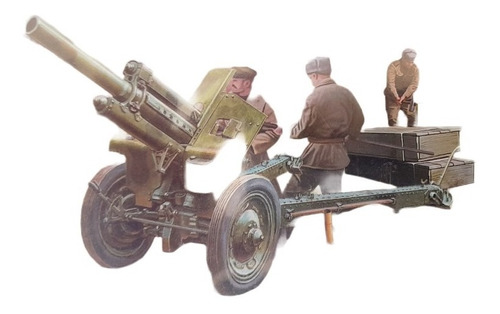 Diorama Militar Cañón Soviético Urss M-30 Ww2 Esc. 1:72