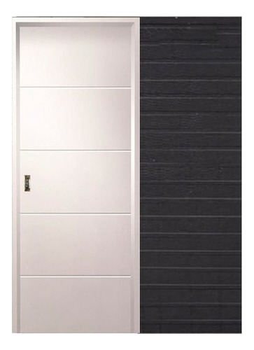 Puerta Corrediza Embutir Gromanti 70/10 Mdf Chapa 18 Mdf 9mm