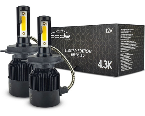 Kit Super Led 4300k Techone H1 H3 H4 H7 H8 H11 H16 Hb3 Hb4