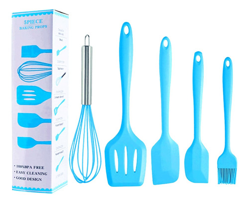 Set 5 Utensilios De Cocina De Silicona Para Hornear