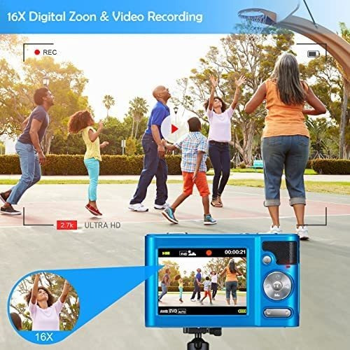 Camara Digital Altruewit 48mp 4k Modo Macro Panel Tft Azul
