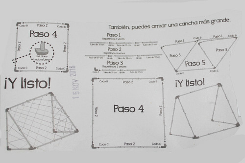 Imagen 5 de 5 de Cancha Fútbol Para Niños Doble 2 Arcos Balón 80 X 82 Sv078a