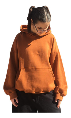 Hoodie Buzo Boxy Fit Unisex Doble Capucha Friza Premium 