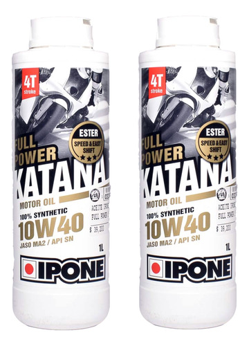 2l Aceite Ipone Katana Full Power 4t 10w 40 Sintetico Cut