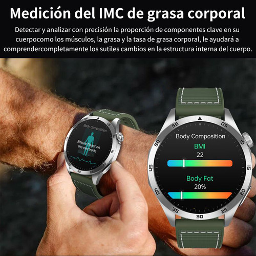 Blood Sugar Smart Watch 2024 Bezel Steel Black Reloj inteligente para hombre