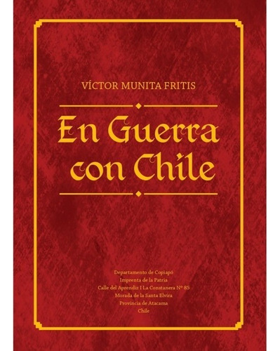 En Guerra Con Chile, De Munita, Victor. Editorial Cinosargo Ediciones En Español