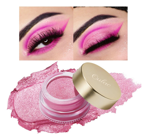 Oulac Sombra De Ojos Rosa Crema Altamente Pigmentada, Imperm