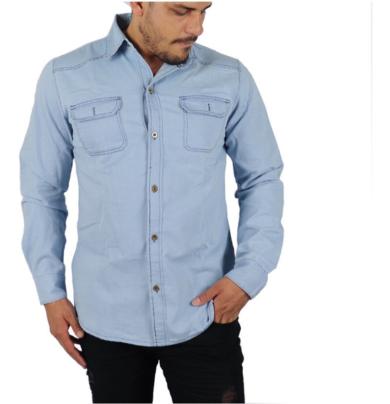 camisa jeans no mercadolivre