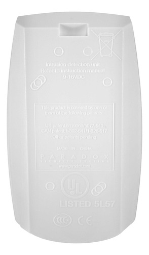 Sensor Pir Detector Movimiento Dg75+ Ped Antimascota Paradox