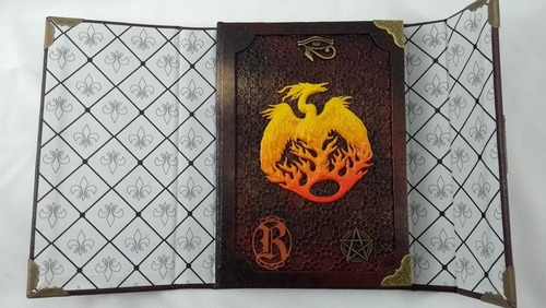 Imagem 5 de 8 de Grimório Ave Phoenix Artesanal Capa Relevo
