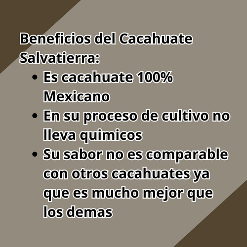 Cacahuate Organico Horneado De Salvatierra Premium Mayoreo