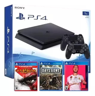 Playstation 4 + 3 Super Juegos Físicos + 2 Controles