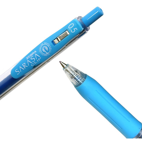 Set De 5 Lápices Tinta Gel Punta 05 Zebra Sarasa Clip