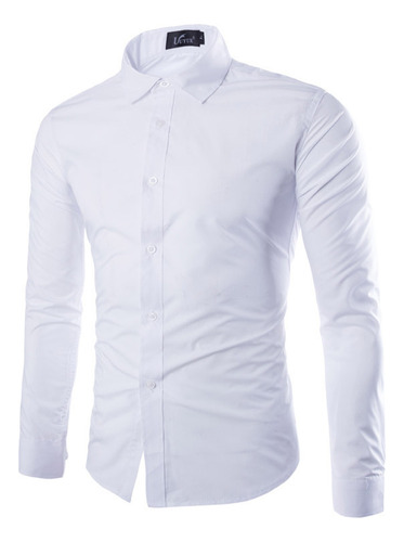 Camisa Informal De Manga Larga Para Hombre