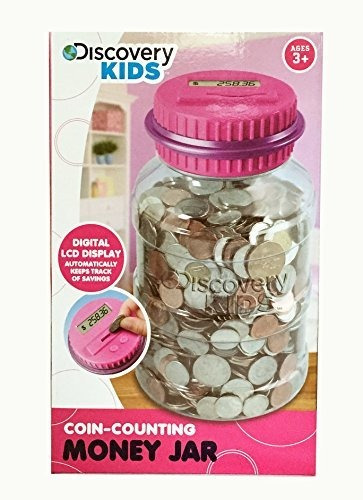 Discovery Kids Coin Counting Money Jar Electronic Bank