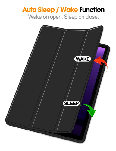 Funda Smart Case P/ Samsung Tab S9 S9 Fe S10 Fe Porta Pencil Negro
