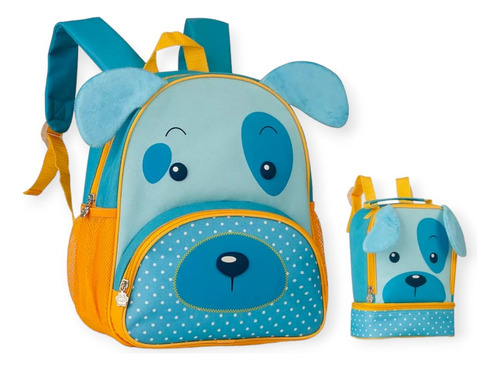 Kit Mochila Infantil + Lancheira Animais Pets Coala