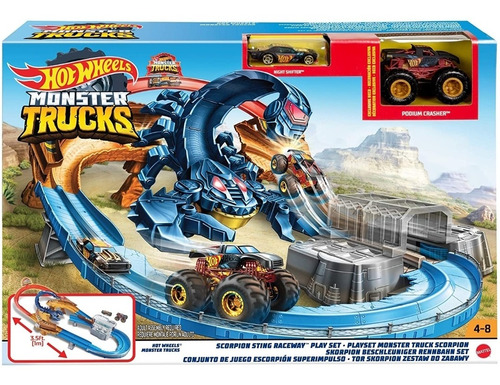 Pista Hotwheel Monster Trucks Scorpion Motorizada Original