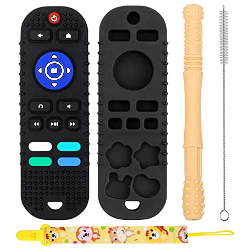 Baby Teething Toys,  3packs Silicone Remote Teether Toy...