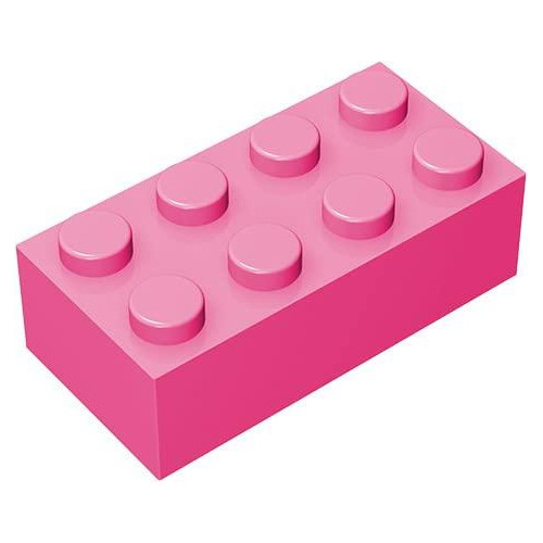 Set Construcción Lego 100 Bloques 2x4 Color Rojo