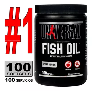 Fish Oil 100 Softgels Universal Usa Aceite Pescado Omega 3