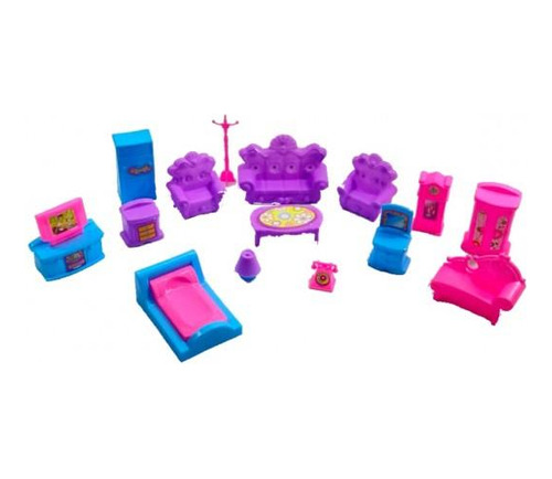 Set De Muebles Varios De Plastico Para Casita