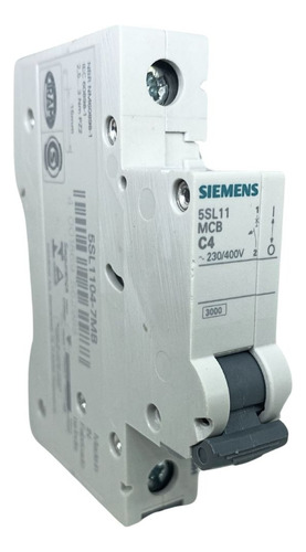 Disjuntor Mini Din Unipolar 4a Curva C 5sl11047mb Siemens