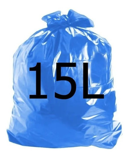 Saco De Lixo 15 Litros Super Forte 100 Unidades Azul