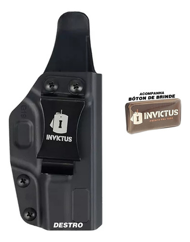 Coldre Velado Polímero Glock G19 Pcsp Invictus Original *