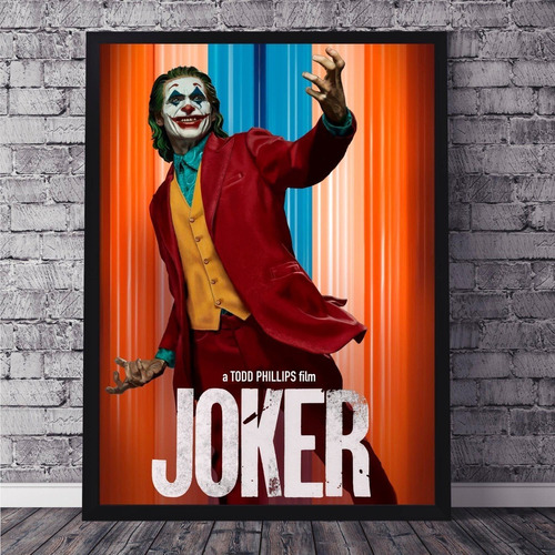 Cuadro Marco Negro 33x48cm Joker Joaquin Phoenix Fan Arte
