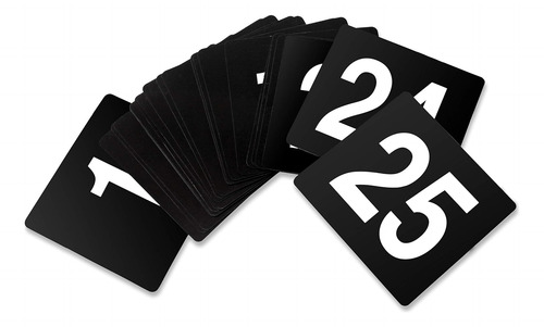 23145 Double Side Plastic Table Numbers, 1 To 25, 4 By ...
