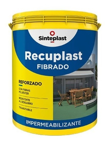 Recuplast Fibrado Techos Y Terrazas 20l Membrana Liquida